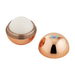 Vanille lippenbalsem met glanzende behuizing en SPF 15 bescherming kleur champagne weergave tampondruk