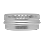 Lippenbalsem met aluminium behuizing en SPF 15 bescherming kleur lichtblauw tweede weergave voorkant