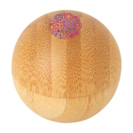 Lippenbalsem met vanillegeur en bamboe behuizing SPF 15 kleur hout weergave tampondruk