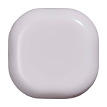 Lippenbalsem met vanillegeur en vierkante plastic behuizing SPF 15 kleur wit tweede weergave voorkant