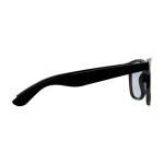 Bril van gerecycled plastic met acrylglas lenzen kleur zwart tweede weergave met zijkant