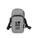 Telefoonhoes van gerecycled polyester met verstelbare bandjes met afdrukgebied