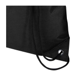 Touwrugzak van duurzaam en scheurbestendig non-woven materiaal 5L kleur zwart weergave detail 1