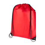 Touwrugzak van duurzaam en scheurbestendig non-woven materiaal 5L kleur rood