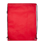Touwrugzak van duurzaam en scheurbestendig non-woven materiaal 5L kleur rood tweede weergave achterkant