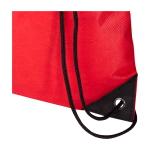 Touwrugzak van duurzaam en scheurbestendig non-woven materiaal 5L kleur rood weergave detail 1