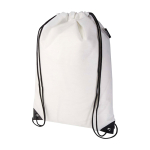 Touwrugzak van duurzaam en scheurbestendig non-woven materiaal 5L kleur wit