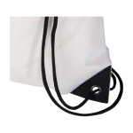 Touwrugzak van duurzaam en scheurbestendig non-woven materiaal 5L kleur wit weergave detail 1