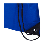 Touwrugzak van duurzaam en scheurbestendig non-woven materiaal 5L kleur koningsblauw weergave detail 1