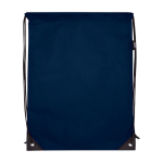 Touwrugzak van duurzaam en scheurbestendig non-woven materiaal 5L kleur marineblauw tweede weergave voorkant