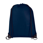 Touwrugzak van duurzaam en scheurbestendig non-woven materiaal 5L kleur marineblauw derde weergave voorkant