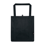 Tas van gerecycled polyester met verstevigde bodem 29L kleur zwart tweede weergave voorkant