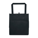 Tas van gerecycled polyester met verstevigde bodem 29L kleur zwart tweede weergave achterkant