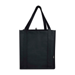 Tas van gerecycled polyester met verstevigde bodem 29L kleur zwart tweede weergave