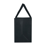 Tas van gerecycled polyester met verstevigde bodem 29L kleur zwart weergave zijkant