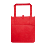 Tas van gerecycled polyester met verstevigde bodem 29L kleur rood tweede weergave achterkant