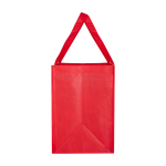 Tas van gerecycled polyester met verstevigde bodem 29L kleur rood weergave zijkant