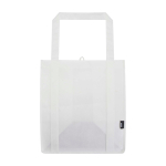 Tas van gerecycled polyester met verstevigde bodem 29L kleur wit tweede weergave voorkant