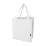 Tas van gerecycled polyester met verstevigde bodem 29L kleur wit