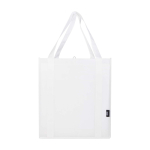 Tas van gerecycled polyester met verstevigde bodem 29L kleur wit derde weergave voorkant