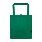 Tas van gerecycled polyester met verstevigde bodem 29L kleur groen tweede weergave voorkant
