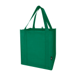 Tas van gerecycled polyester met verstevigde bodem 29L kleur groen
