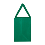 Tas van gerecycled polyester met verstevigde bodem 29L kleur groen weergave zijkant