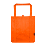 Tas van gerecycled polyester met verstevigde bodem 29L kleur oranje tweede weergave voorkant