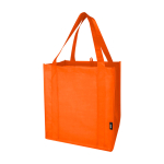 Tas van gerecycled polyester met verstevigde bodem 29L kleur oranje