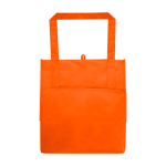Tas van gerecycled polyester met verstevigde bodem 29L kleur oranje tweede weergave achterkant