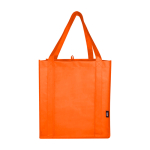Tas van gerecycled polyester met verstevigde bodem 29L kleur oranje derde weergave voorkant