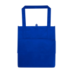 Tas van gerecycled polyester met verstevigde bodem 29L kleur koningsblauw tweede weergave achterkant
