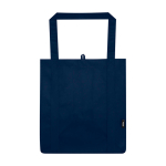 Tas van gerecycled polyester met verstevigde bodem 29L kleur marineblauw tweede weergave voorkant