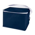 Koeltas van gerecycled non-woven materiaal voor 6 blikjes, 4L kleur marineblauw tweede weergave