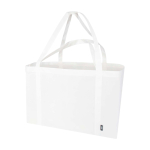 Extra grote handtas van gerecycled polyester met hengsels 65L kleur wit