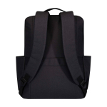 Rugzak van gerecycled polyester met laptopvak 15 inch kleur donkergrijs tweede weergave achterkant