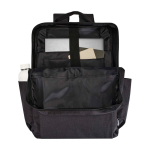 Rugzak van gerecycled polyester met laptopvak 15 inch kleur donkergrijs tweede weergave