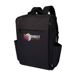 Rugzak van gerecycled polyester met laptopvak 15 inch kleur donkergrijs weergave transfer printen