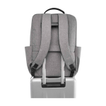Rugzak van gerecycled polyester met laptopvak 15 inch kleur gemarmerd grijs derde weergave