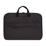 Laptoptas van gerecycled polyester met RPET-voering 2-in-1 kleur donkergrijs tweede weergave achterkant