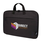 Laptoptas van gerecycled polyester met RPET-voering 2-in-1 kleur donkergrijs weergave transfer printen