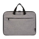 Laptoptas van gerecycled polyester met RPET-voering 2-in-1 kleur gemarmerd grijs tweede weergave voorkant