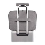 Laptoptas van gerecycled polyester met RPET-voering 2-in-1 kleur gemarmerd grijs derde weergave