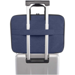 2-in-1 laptoptas van gerecycled polyester met RPET-voering kleur gemarmerd blauw derde weergave