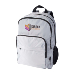 Laptoprugzak van gerecycled polyester met laptopvak 15 inch kleur grijs weergave transfer printen