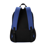 Laptoprugzak van gerecycled polyester met laptopvak 15 inch kleur koningsblauw tweede weergave achterkant