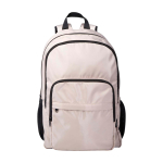 Laptoprugzak van gerecycled polyester met laptopvak 15 inch kleur ivoor tweede weergave voorkant