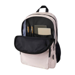 Laptoprugzak van gerecycled polyester met laptopvak 15 inch kleur ivoor vierde weergave