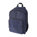 Laptoprugzak van gerecycled polyester met laptopvak 15 inch kleur marineblauw