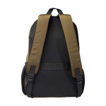 Laptoprugzak van gerecycled polyester met laptopvak 15 inch kleur donkergroen tweede weergave achterkant
